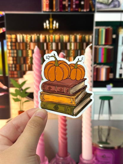 Bookish Pumpkins Sticker