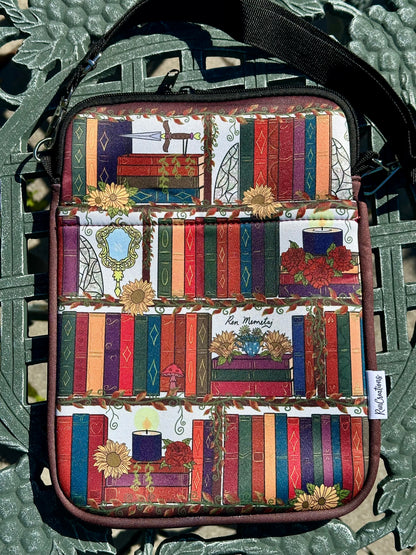 Fall Bookshelf Book Sleeve Bag