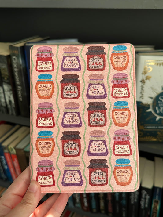 Bookish Jams Kindle Case With Clear Back And Hand Strap