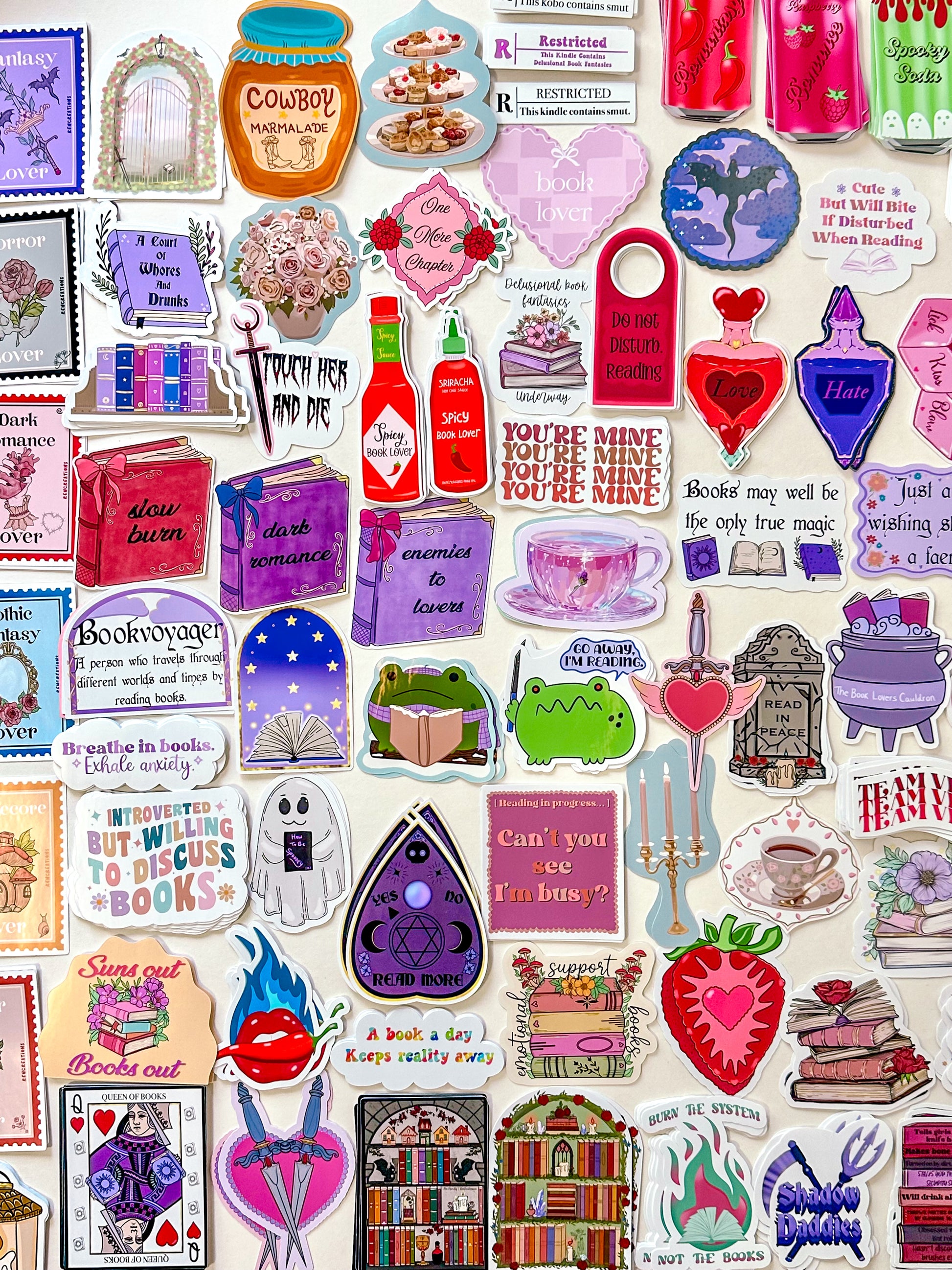 Mystery Bookish Stickers 10 Pack Bundle