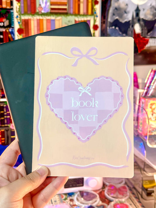 Book Lover Heart E-Reader Sticker Insert