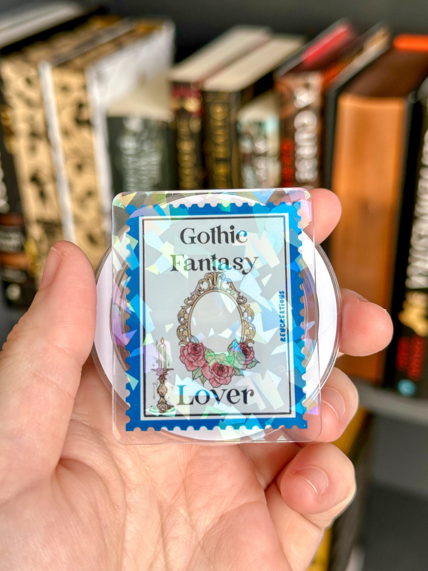 Gothic Fantasy Stamp Holographic Magnetic Device Grip