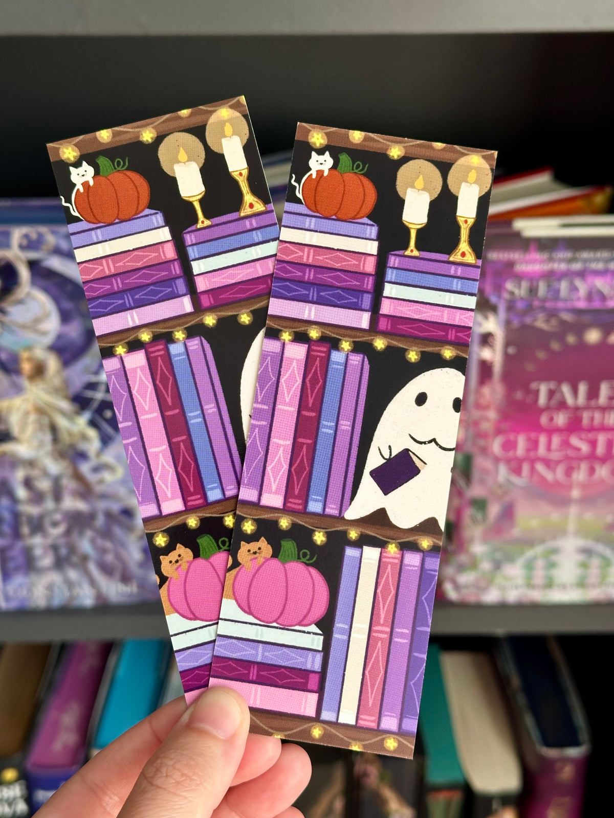 Cute Spooky Bookshelf Bookmark