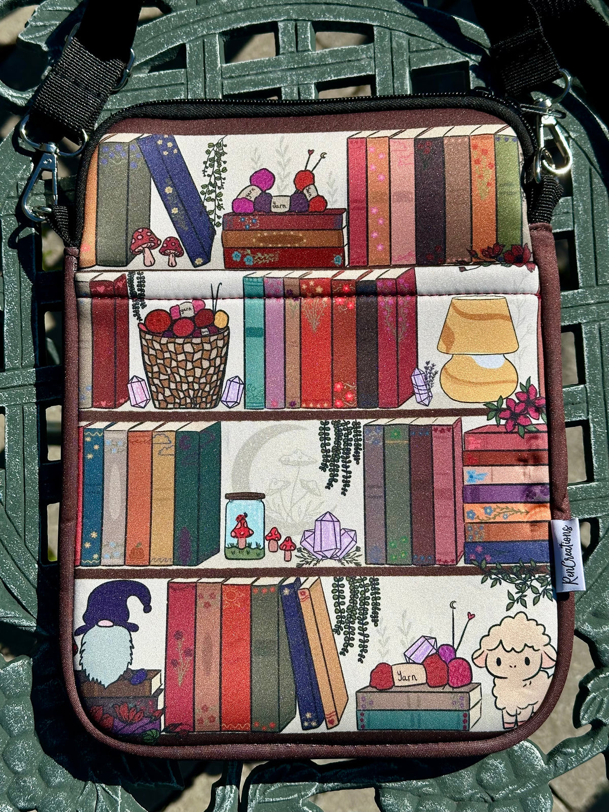 The Cozy Bookshelf Book Sleeve Bag