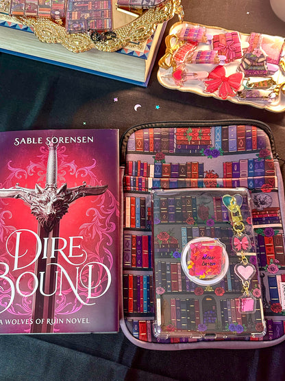 Dark Romance Bookshelf Book Sleeve