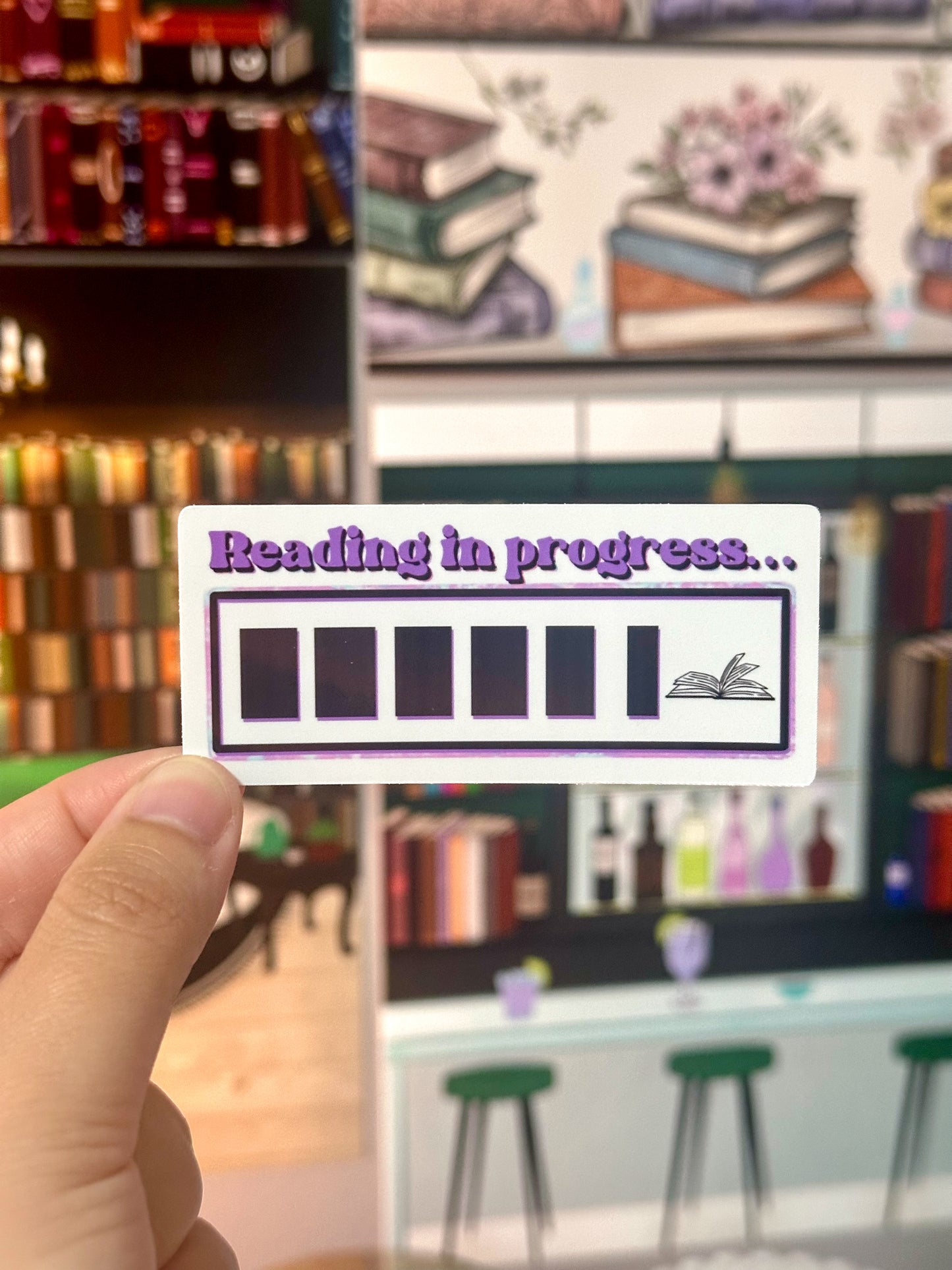 Reading In Progress Loading Bar Vinyl Sticker