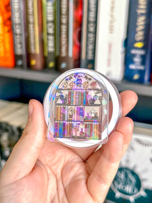 Fantasy Bookshelf Holographic Magnetic Device Grip