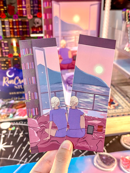Reading By Sunset Bookmark