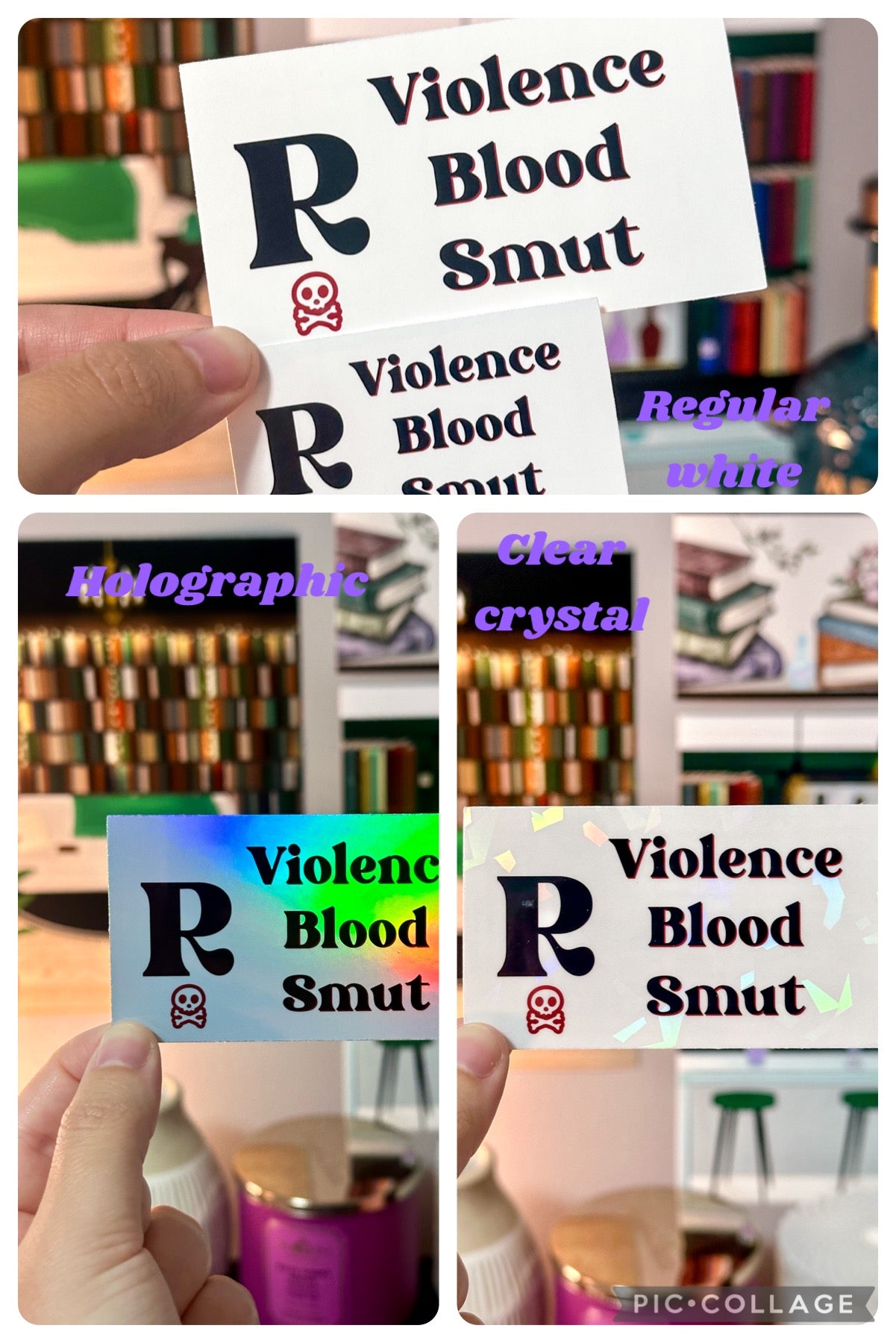 Rated R Violence Blood Smut Vinyl Sticker
