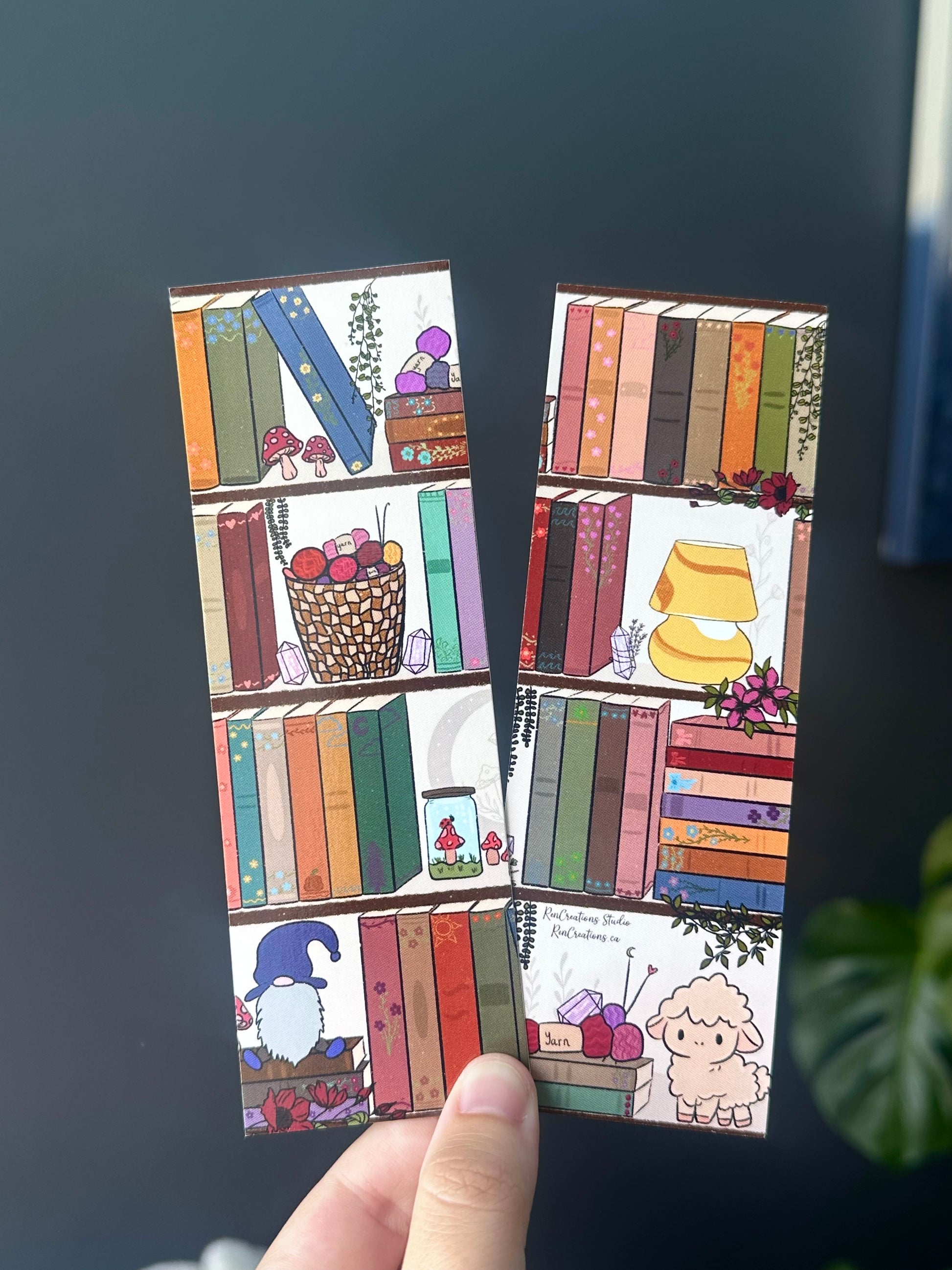 Cozy Bookshelf Bookmark