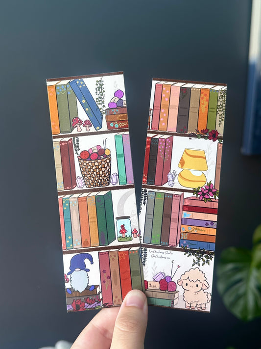 Cozy Bookshelf Bookmark