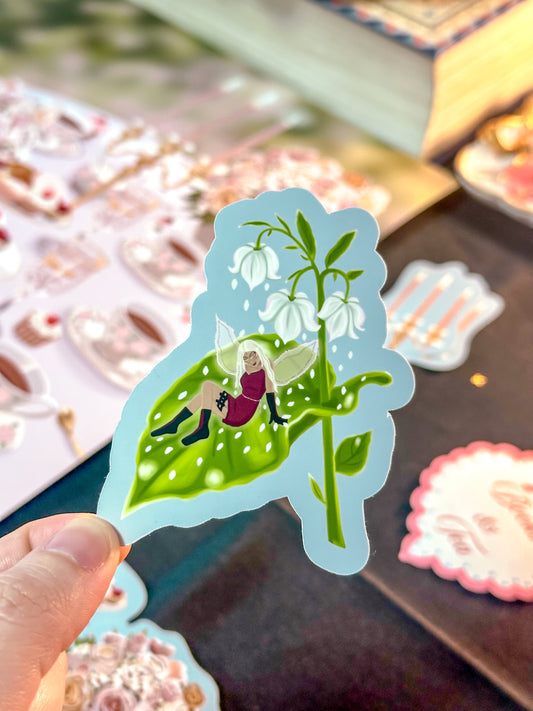Faerie On Flower Bells Sticker