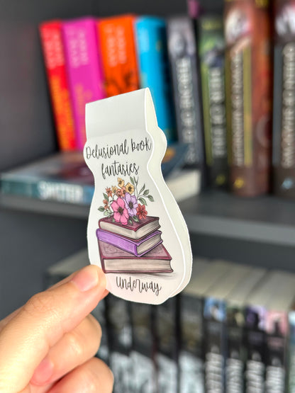 Delusional Book Fantasies Underway Magnetic Bookmark