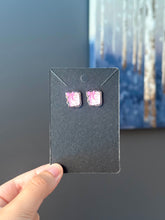 Load image into Gallery viewer, Bookish Coquette Acrylic and Glitter Epoxy Earrings
