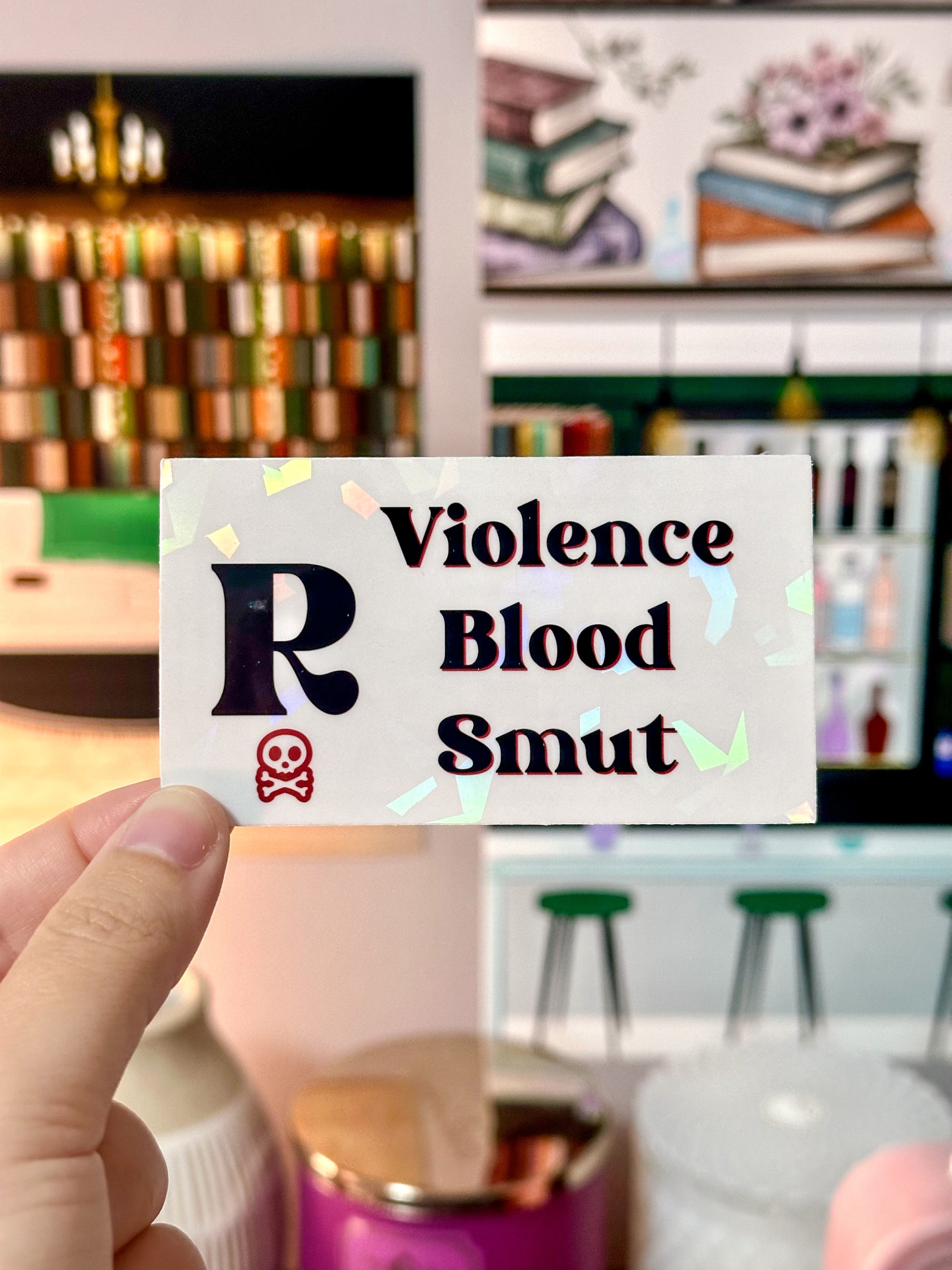 Rated R Violence Blood Smut Vinyl Sticker