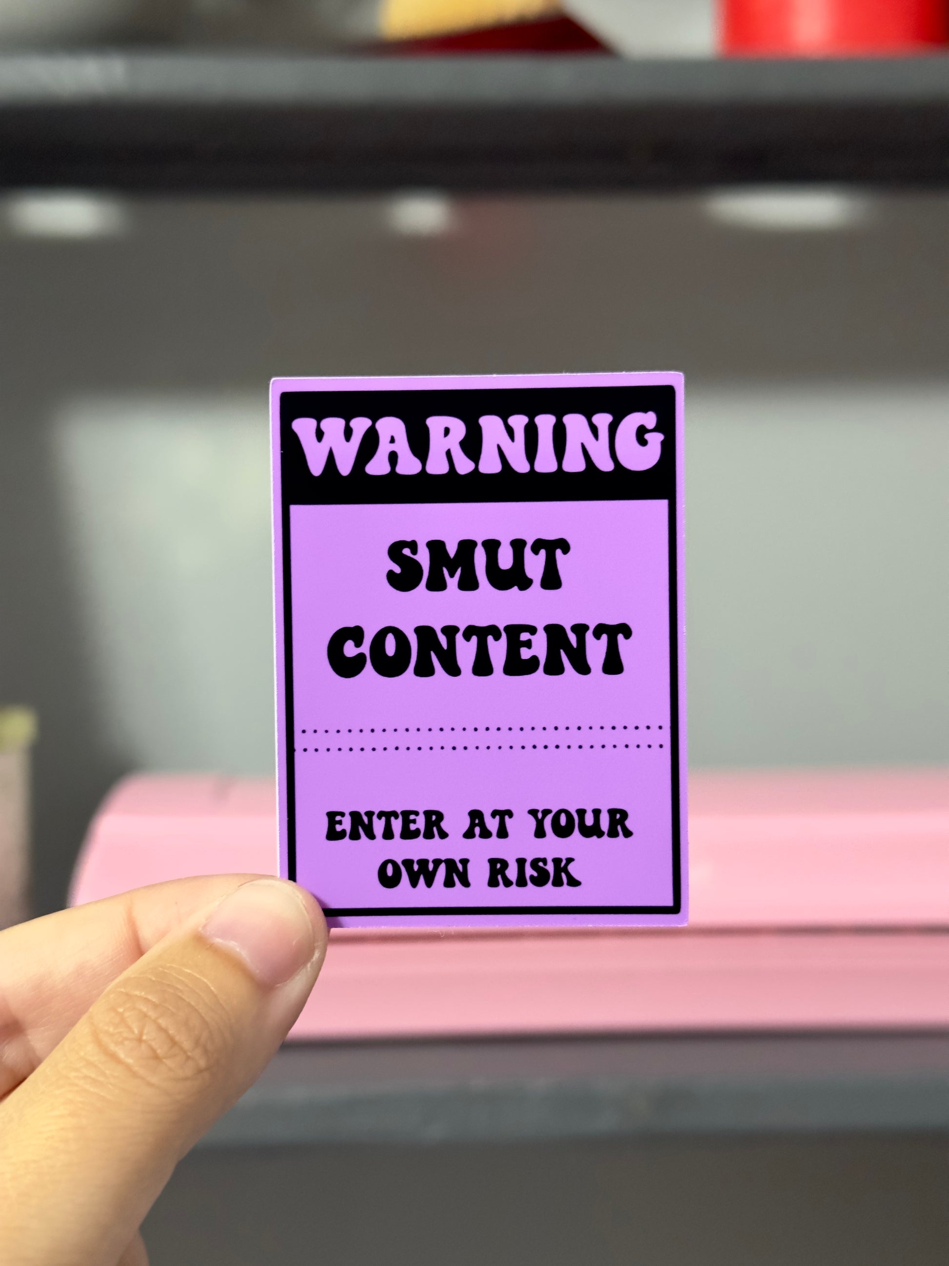 Warning Smut Content Kindle Sticker