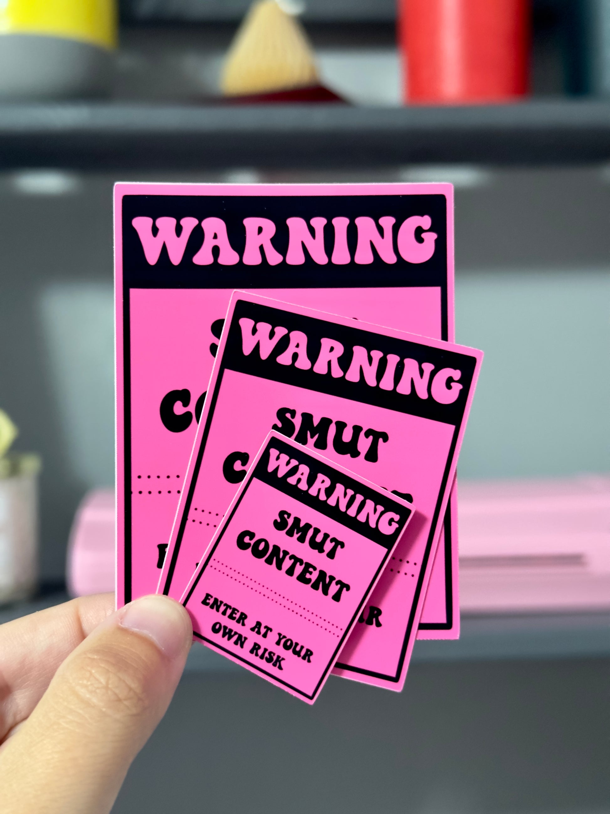 Warning Smut Content Kindle Sticker