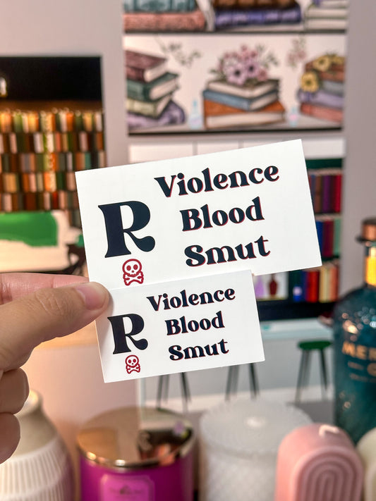 Rated R Violence Blood Smut Vinyl Sticker