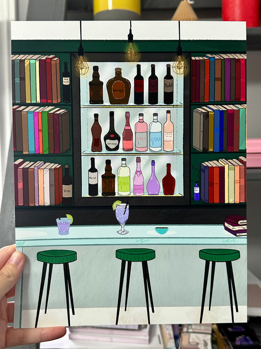 The Bookish Bar Art Print