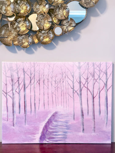 Ethereal Forest Acrylic Painting