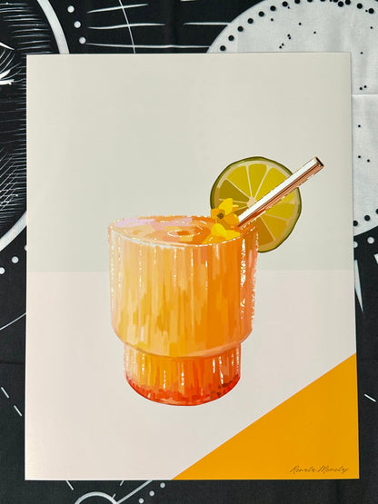 Orange & Lime Cocktail Print