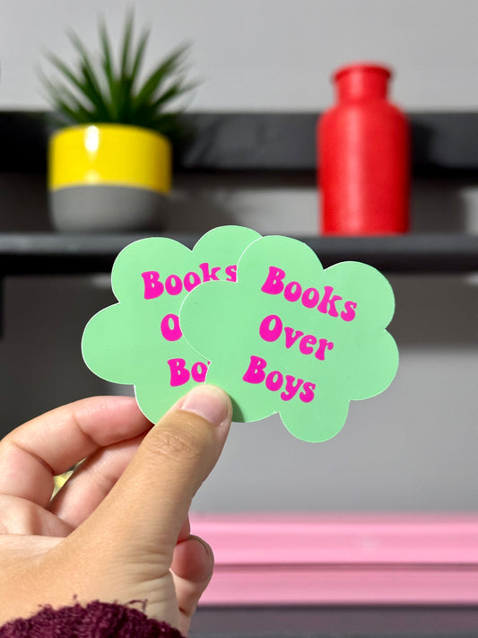 Books Over Boys Sticker