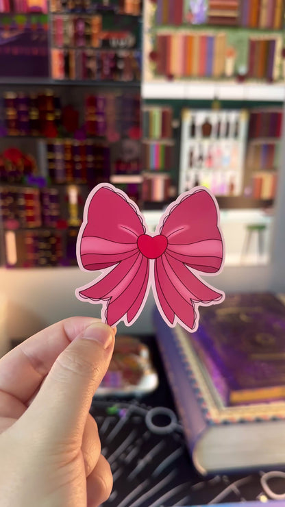 Book Girlie Bow Sticker