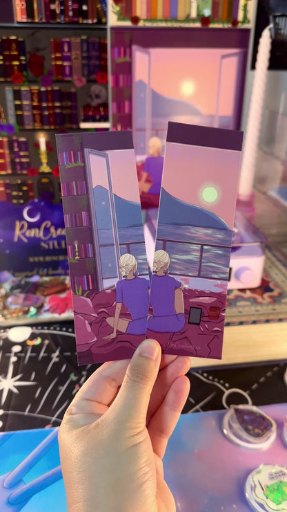 Reading By Sunset Bookmark