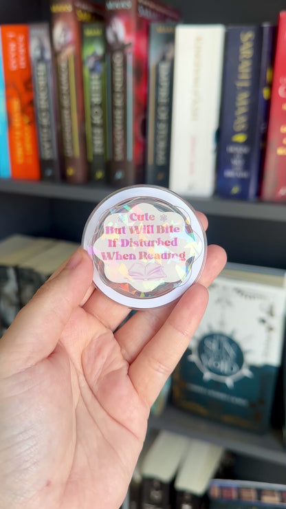 Cute But Will Bite Holographic Magnetic Device Grip