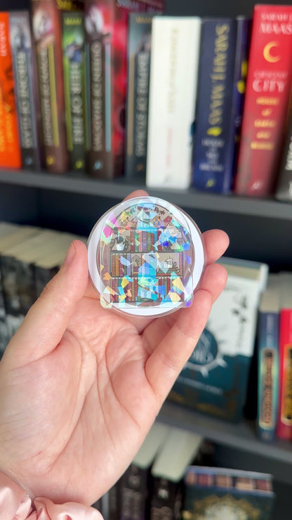 Fantasy Bookshelf Holographic Magnetic Device Grip
