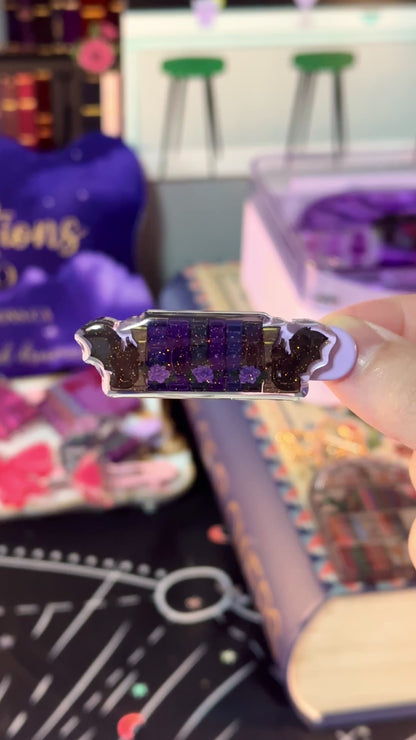 The Fantasy Book Lover Hair Clip - Purple