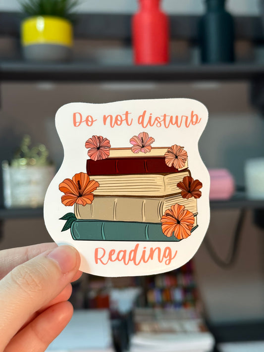 Do not disturb book stack sticker