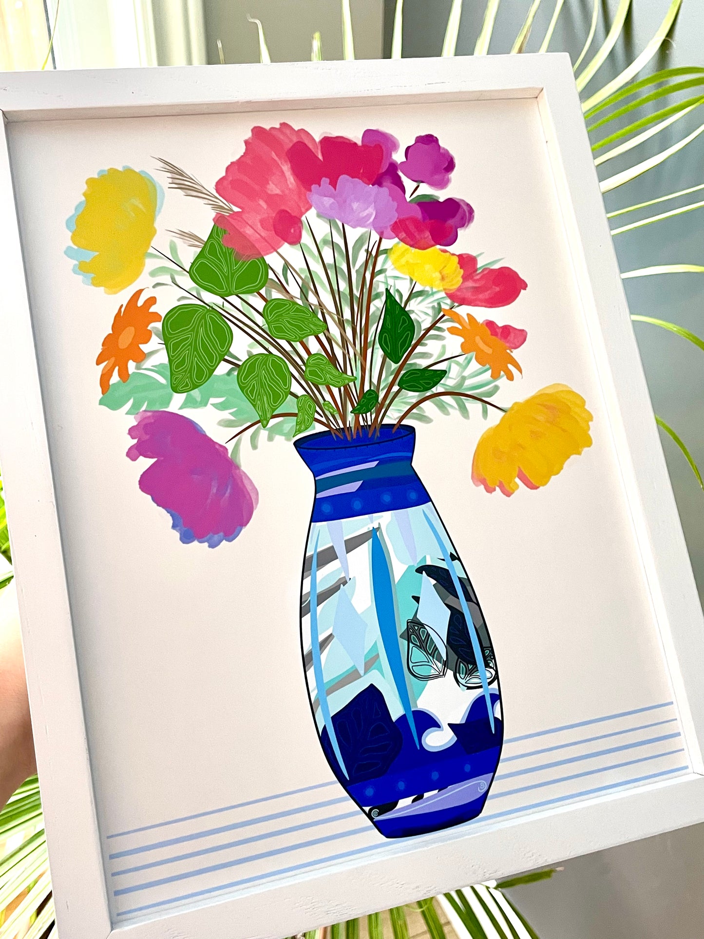 Mediterranean Floral Vase Art Print