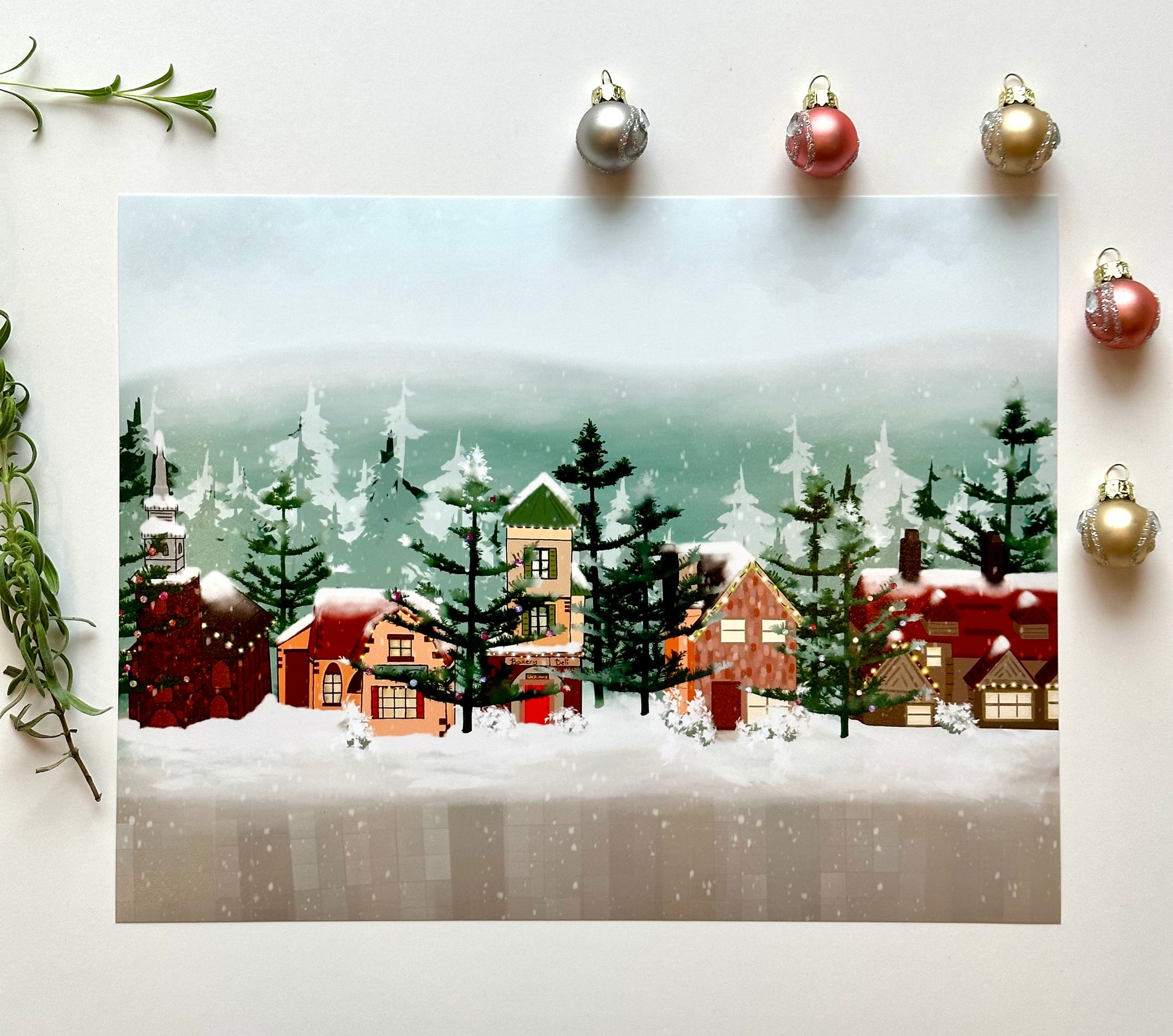 Christmas Village Art Print