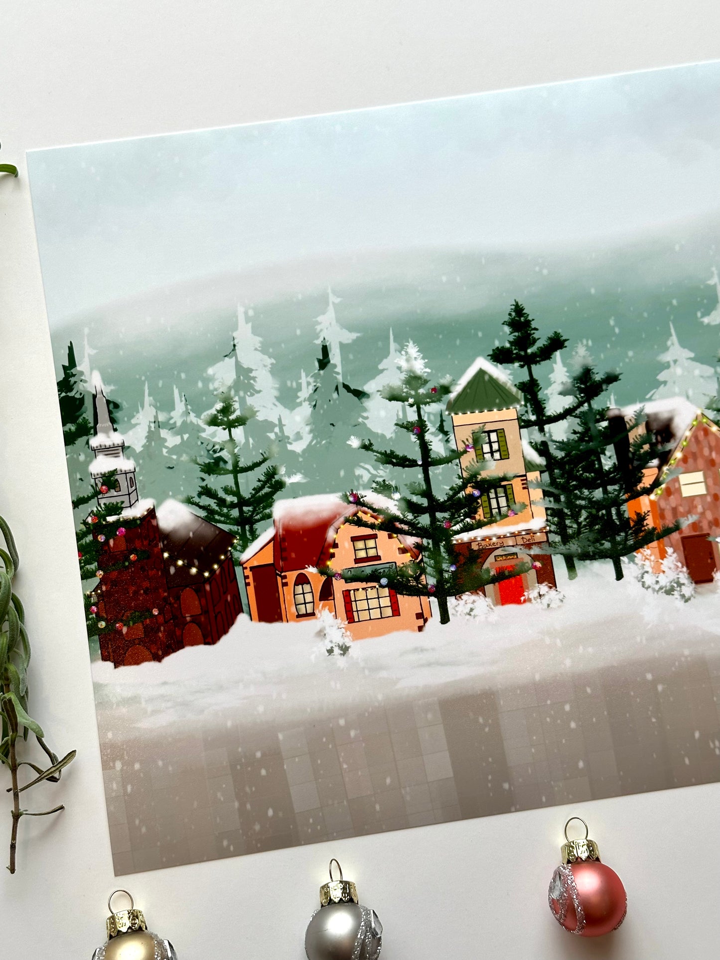 Christmas Village Art Print