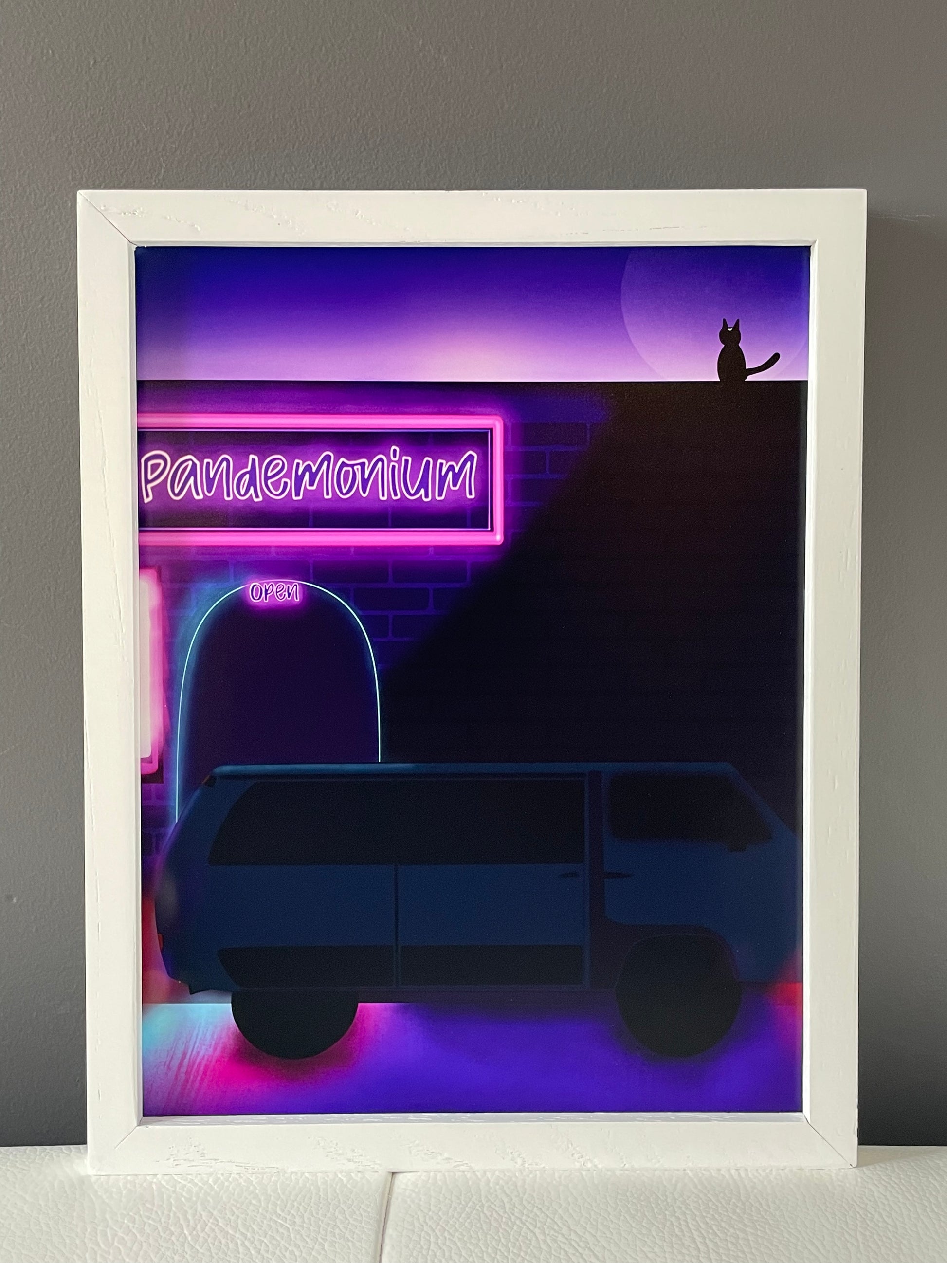 Pandemonium Neon Lights Art Print