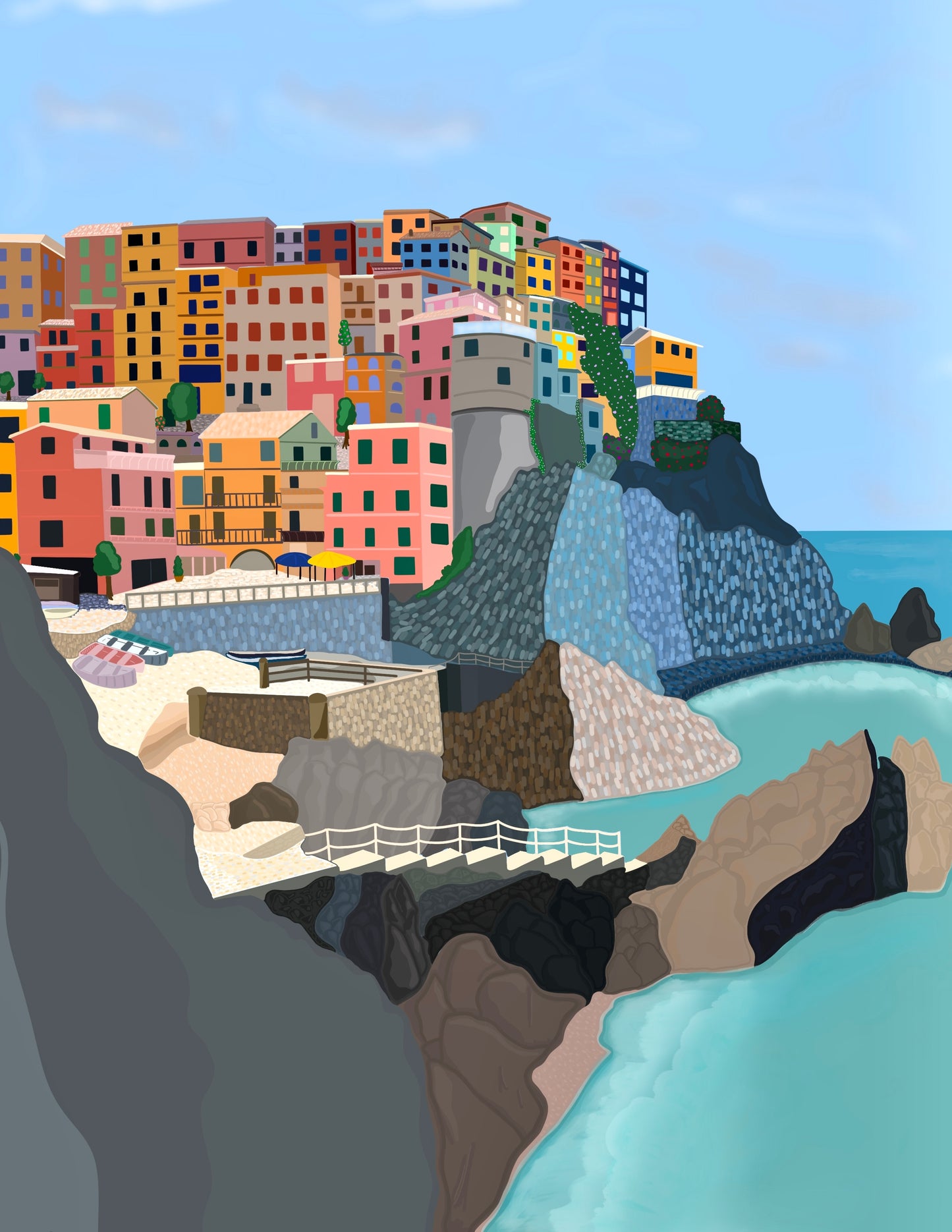 Italy Coast Art Print